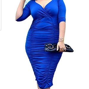 Never worn bodycon cobalt blue dress